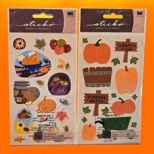 Sticko Fall Autumn Thanksgiving Stickers 19 Pcs Pumpkin Patch and 16 Pcs Harvest